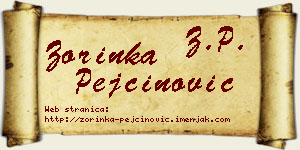 Zorinka Pejčinović vizit kartica